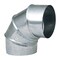 Imperial Mfg Imperial 10 in. D X 10 in. D Adjustable 90 deg Galvanized Steel Stove Pipe Elbow GV0308 - alternate 1